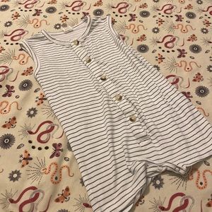 Kate Quinn navy stripe Henley shortie